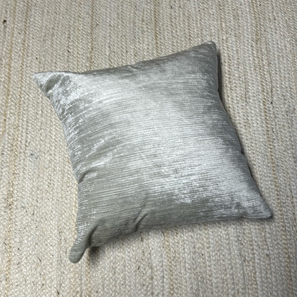 NEW Threshold Neutral Velvet Rib Textured 18” Square Throw Pillow - Picture 2 of 3